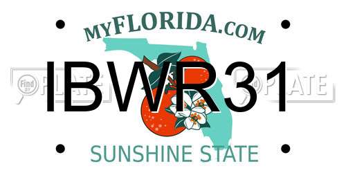 IBWR31 Florida License Plate