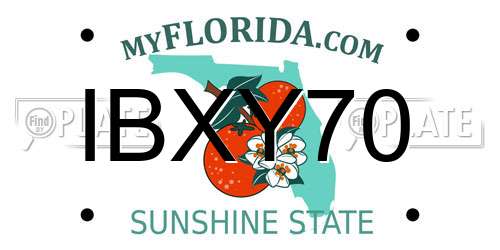 IBXY70 Florida License Plate