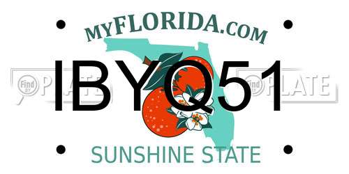 IBYQ51 Florida License Plate