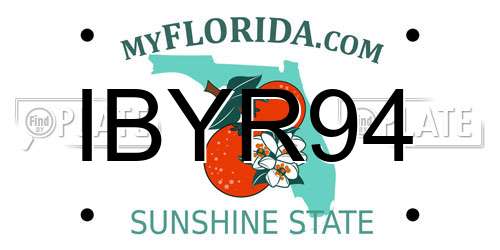 IBYR94 Florida License Plate