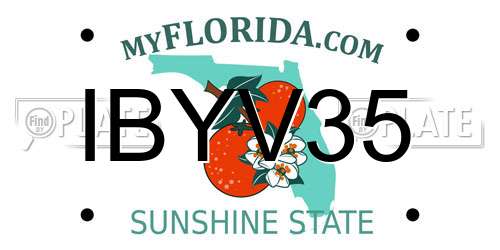 IBYV35 Florida License Plate