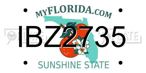 IBZ2735 Florida License Plate