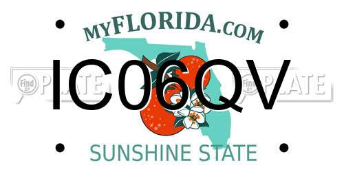 IC06QV Florida License Plate