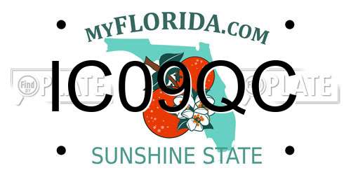 IC09QC Florida License Plate