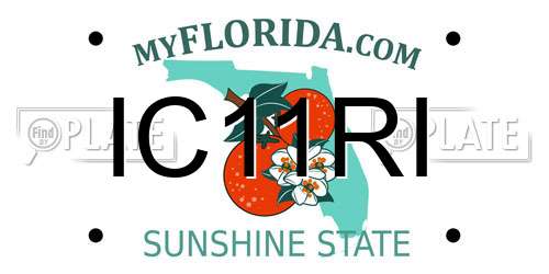 IC11RI Florida License Plate