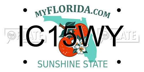 IC15WY Florida License Plate