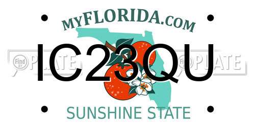IC23QU Florida License Plate
