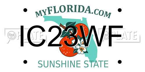 IC23WF Florida License Plate