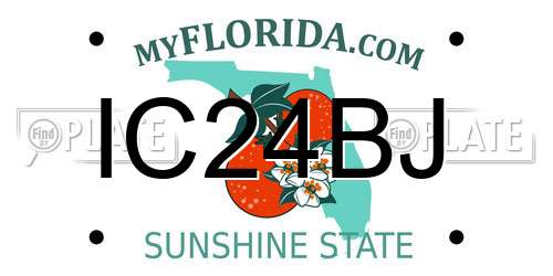 IC24BJ Florida License Plate