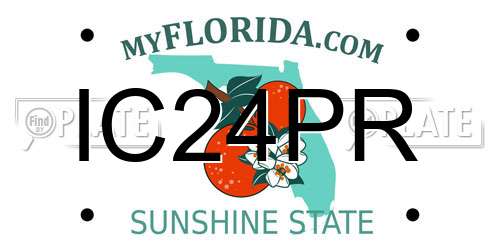 IC24PR Florida License Plate