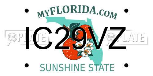 IC29VZ Florida License Plate