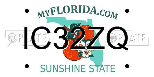 IC32ZQ Florida License Plate