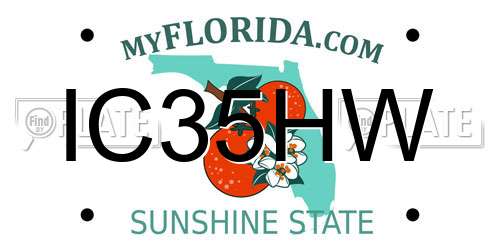 IC35HW Florida License Plate