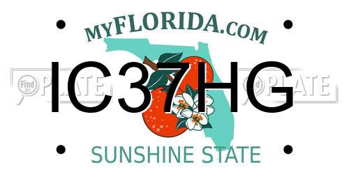 IC37HG Florida License Plate