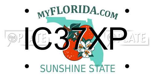 IC37XP Florida License Plate
