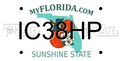 IC38HP Florida License Plate