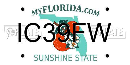IC39FW Florida License Plate