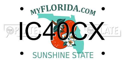 IC40CX Florida License Plate