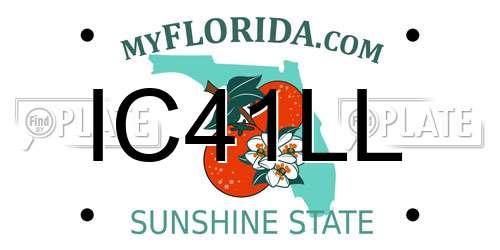IC41LL Florida License Plate