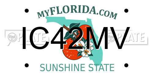 IC42MV Florida License Plate