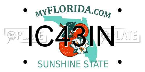 IC43IN Florida License Plate
