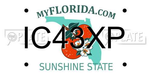 IC43XP Florida License Plate