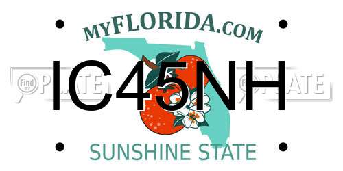 IC45NH Florida License Plate