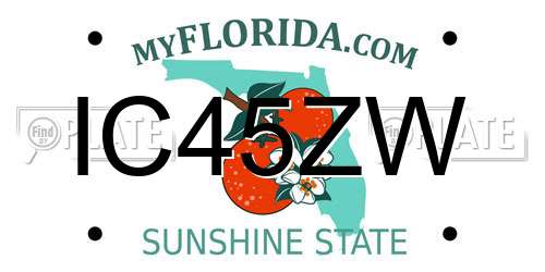 IC45ZW Florida License Plate
