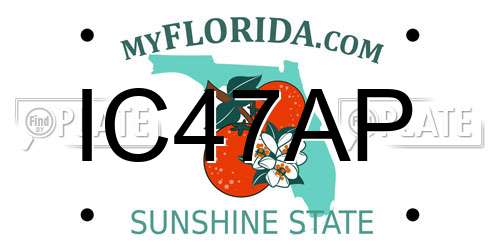 IC47AP Florida License Plate