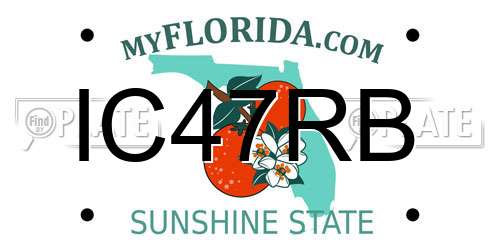 IC47RB Florida License Plate