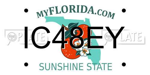 IC48EY Florida License Plate