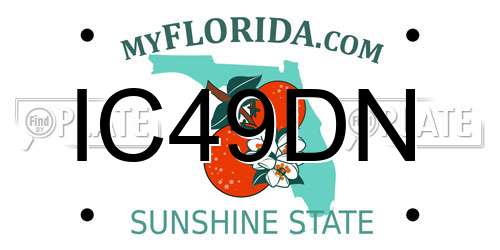 IC49DN Florida License Plate