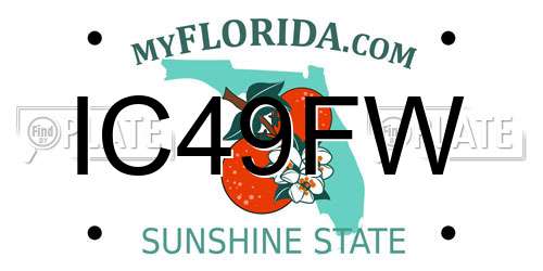 IC49FW Florida License Plate