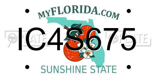 IC4S675 Florida License Plate