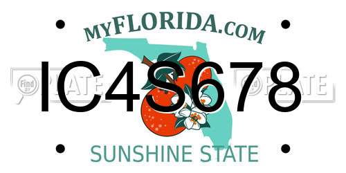 IC4S678 Florida License Plate