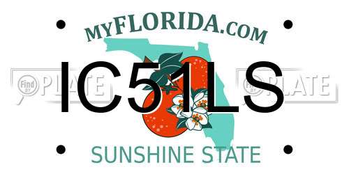 IC51LS Florida License Plate
