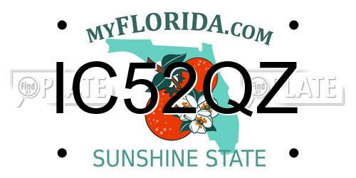 IC52QZ Florida License Plate