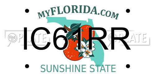 IC61RR Florida License Plate