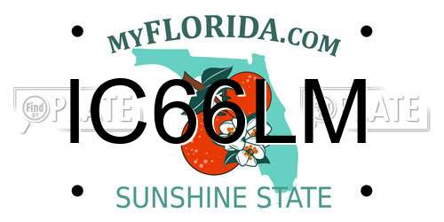 IC66LM Florida License Plate