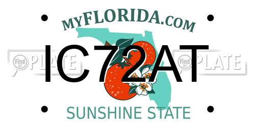 IC72AT Florida License Plate