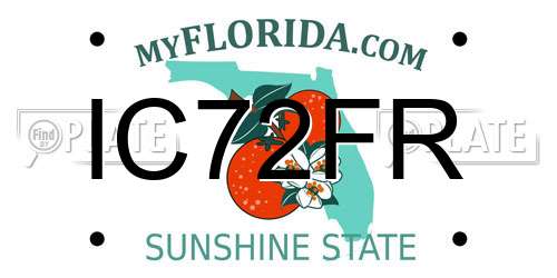 IC72FR Florida License Plate
