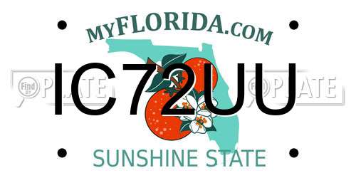 IC72UU Florida License Plate