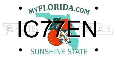 IC77EN Florida License Plate