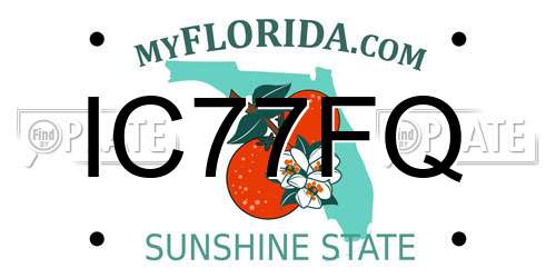 IC77FQ Florida License Plate