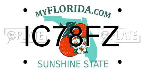 IC78FZ Florida License Plate