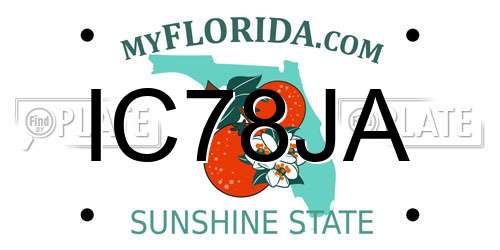 IC78JA Florida License Plate