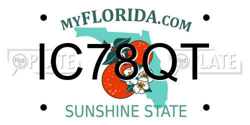 IC78QT Florida License Plate