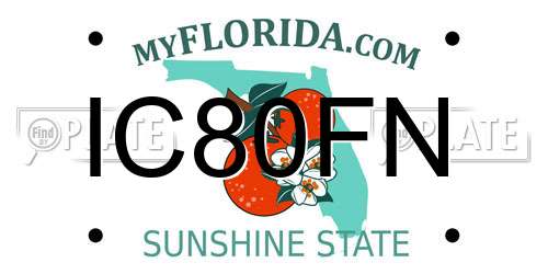 IC80FN Florida License Plate