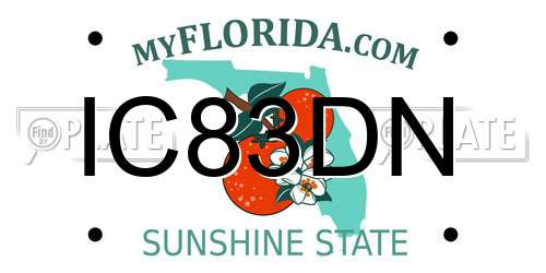IC83DN Florida License Plate