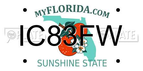 IC83FW Florida License Plate